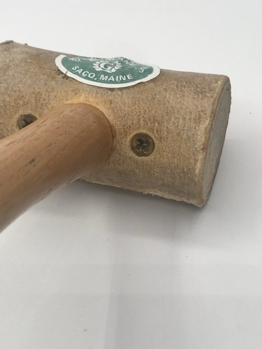 Vintage Garland Rolled Rawhide Mallet Leather working Hammer Saco MAINE - Picture 4 of 8